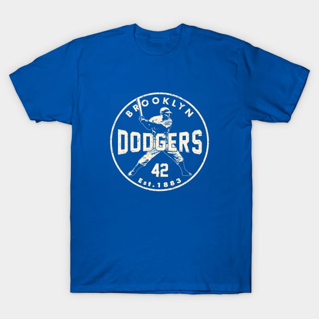 Jackie Robinson Dodgers 2 by Buck Tee T-Shirt by Buck Tee